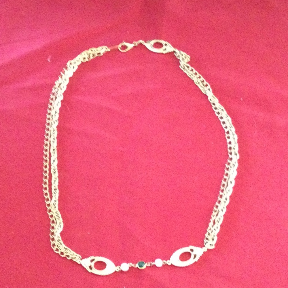 CLEARANCE Double Strand Goldtone Necklace